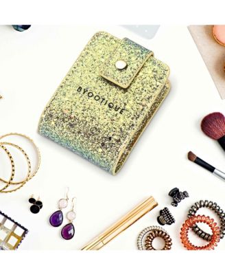 Portable Lipstick Case Lip Gloss Pouch with Mirror for Purse Mini Bag