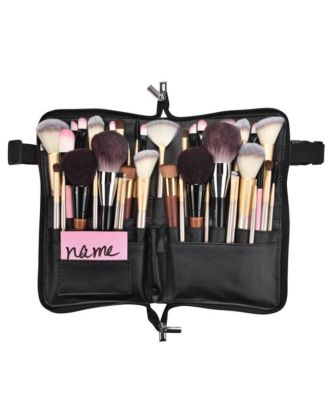 2in1 Foldable Brush Holder Waist Zipper Bag Professional Multi Portable Cosmetic Makeup Pouch with Belt Strap