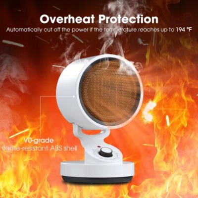 1500W PTC Oscillating Ceramic Heater Fan Warm & Cool Overheat Protection Home