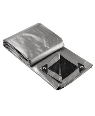 24x30 Ft Waterproof Poly Tarp with 25 Ball Bungees Protect Cover 10mil Tarpaulin