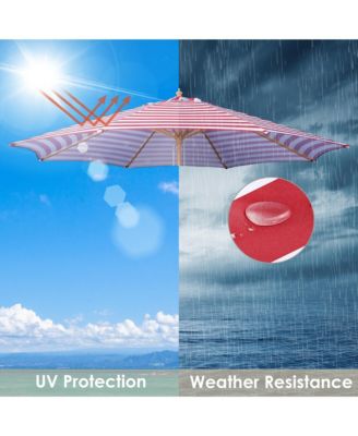 13 Ft Patio Umbrella Replacement Canopy Market Table Top Outdoor Sunshade Cover