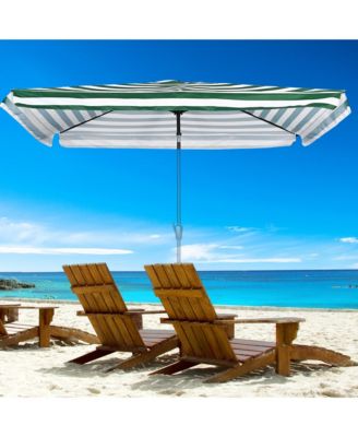 10x6.5 Ft Patio Umbrella Replacement Canopy Market Table Top Sunshade Cover Yard