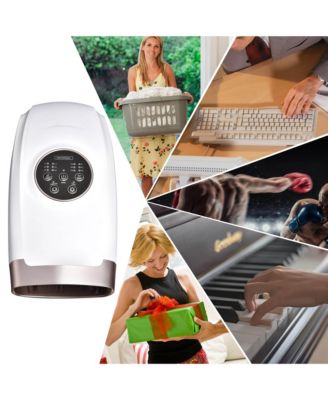 Hand Massager Air Compression Vibration Palm Wrist Heat 6 Modes & Intensities