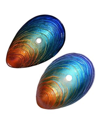 Waterdrop Shape Tempered Glass Sink Counter Top Bathroom Basin 2 Pack