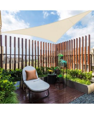 10 Ft Triangle Sun Shade Sail Canopy 97% UV Block Patio Awning Outdoor Yard Deck