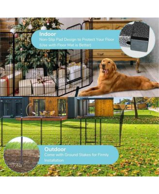 Heavy Duty Pet Playpen 6 Panel 28"x47" Dog Playpen Pet Pen Exercise Kennel RV Camping Barrier Fence Cage for Small Medium Large Dogs