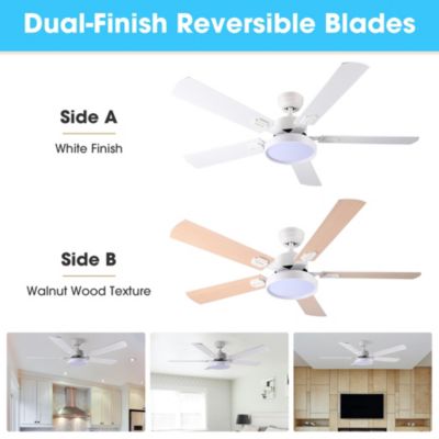52" Ceiling Fan with Light & Remote 6 Speed Chandelier Lamp Reversible Indoor