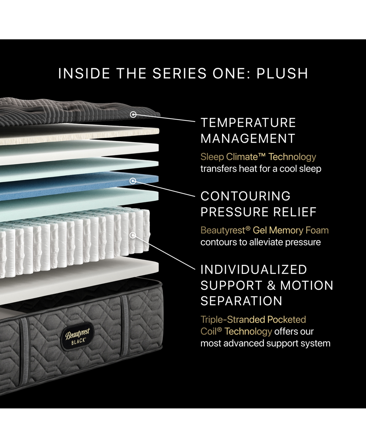 Beautyrest Black Series One 14" Plush Mattress In No Color