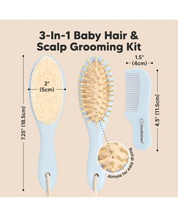 Keababies Baby Wooden Hair Brush (Dark Walnut) main image 1