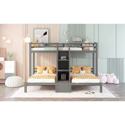 Streamdale Twin Bunk Bed with Staircase & Drawer
