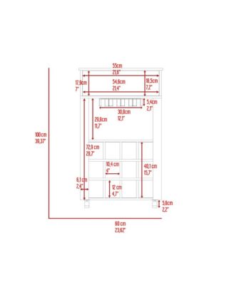 Ace Bar Cart, With Twelve Built-in Wine Rack, Casters, Drawer, Glass Rack-Espresso