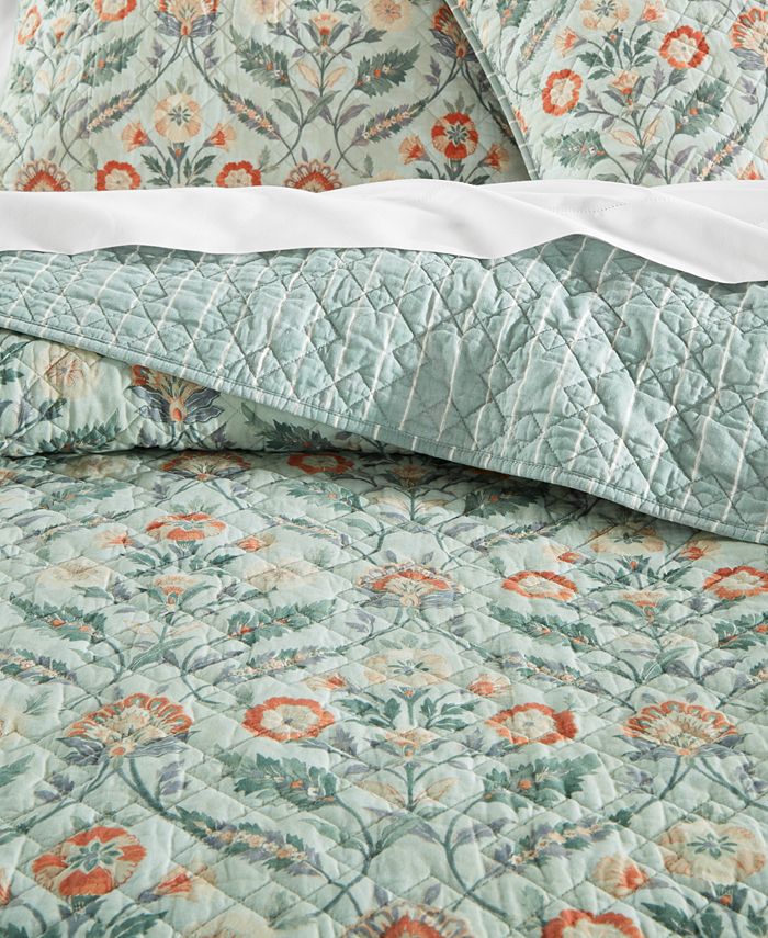 Charter Club Jacobean Border Cotton Quilt, Full/Queen, Created for Macy's Macy's
