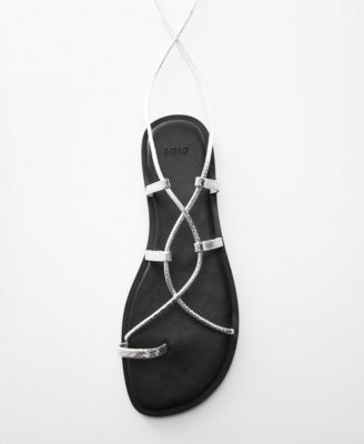 Women's Metallic Snake Sandals