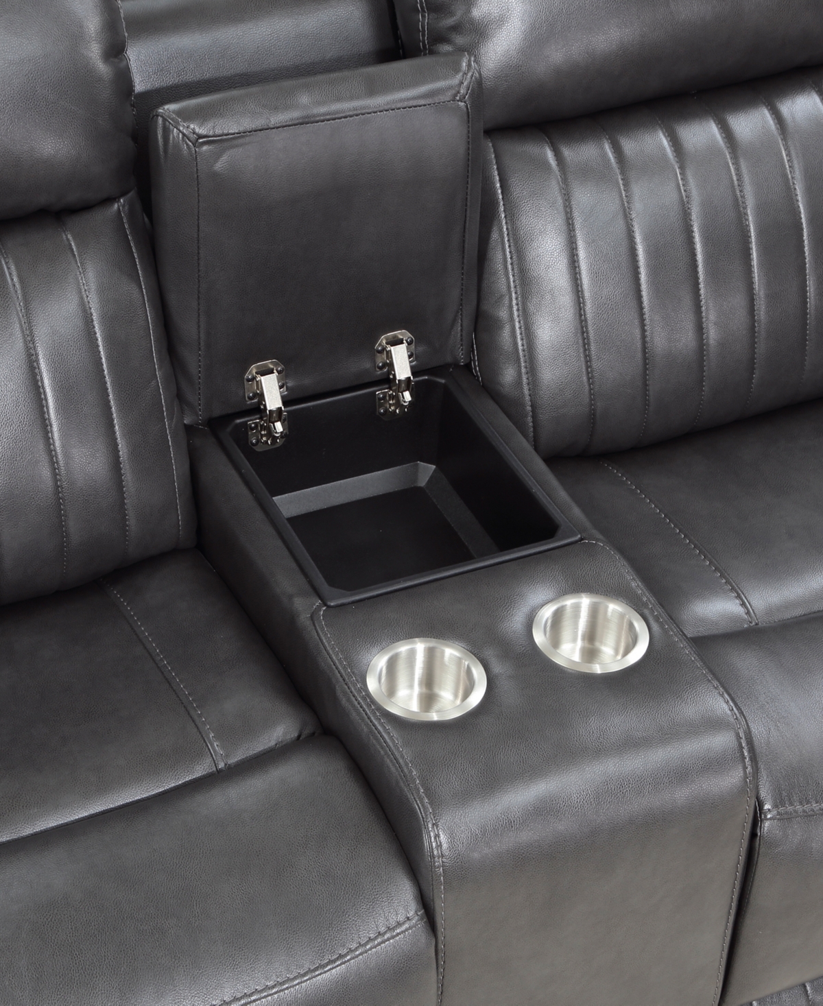 HOMELEGANCE WHITE LABEL WALLSTONE 73" DOUBLE RECLINING LOVE SEAT WITH CENTER CONSOLE 
