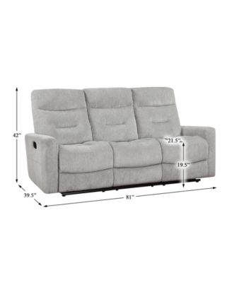 White Label Borneo 81" Double Reclining Sofa