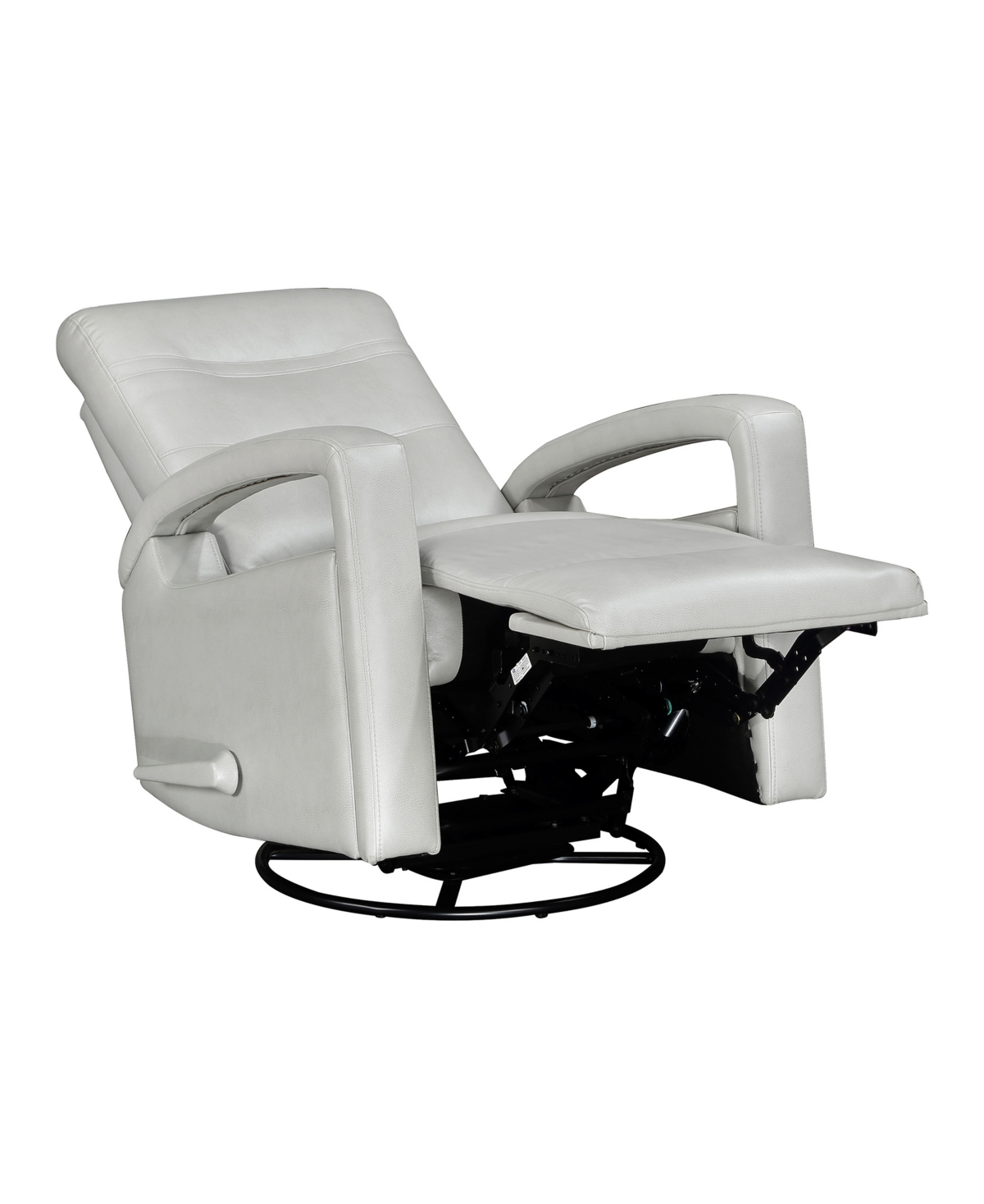 Homelegance White Label Mccoy 32" Swivel Glider Reclining Chair In Smoke