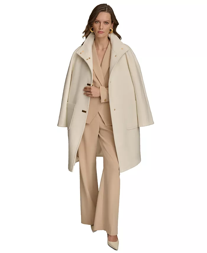 Women's Stand-Collar Single-Breasted Coat - thumbnail 2
