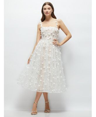 Macy's white shops midi dress