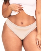 Adore Me Plus Size Lili Thong Panty - Light pink