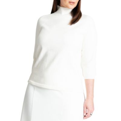 ELOQUII Plus Size Three Quarter Sleeve Turtleneck Sweater Macy s