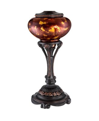 Liam Traditional Table Lamp 38" Tall Florentine Bronze Metal Urn Tortoise Shell Glass Bell Shade for Bedroom Living Room Bedside Office