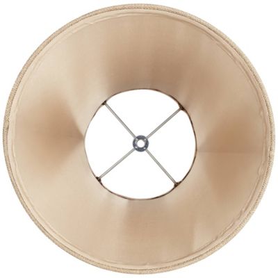 Set of 2 Bell Lamp Shades Natural Medium 7" Top x 14" Bottom x 10.5" High Spider Replacement Harp and Finial Fitting