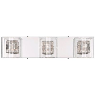 Wrapped Wire Modern Wall Light Chrome 22" Fixture Clear Glass Cylinder Shade for Bedroom Bathroom Vanity Reading Living Room House