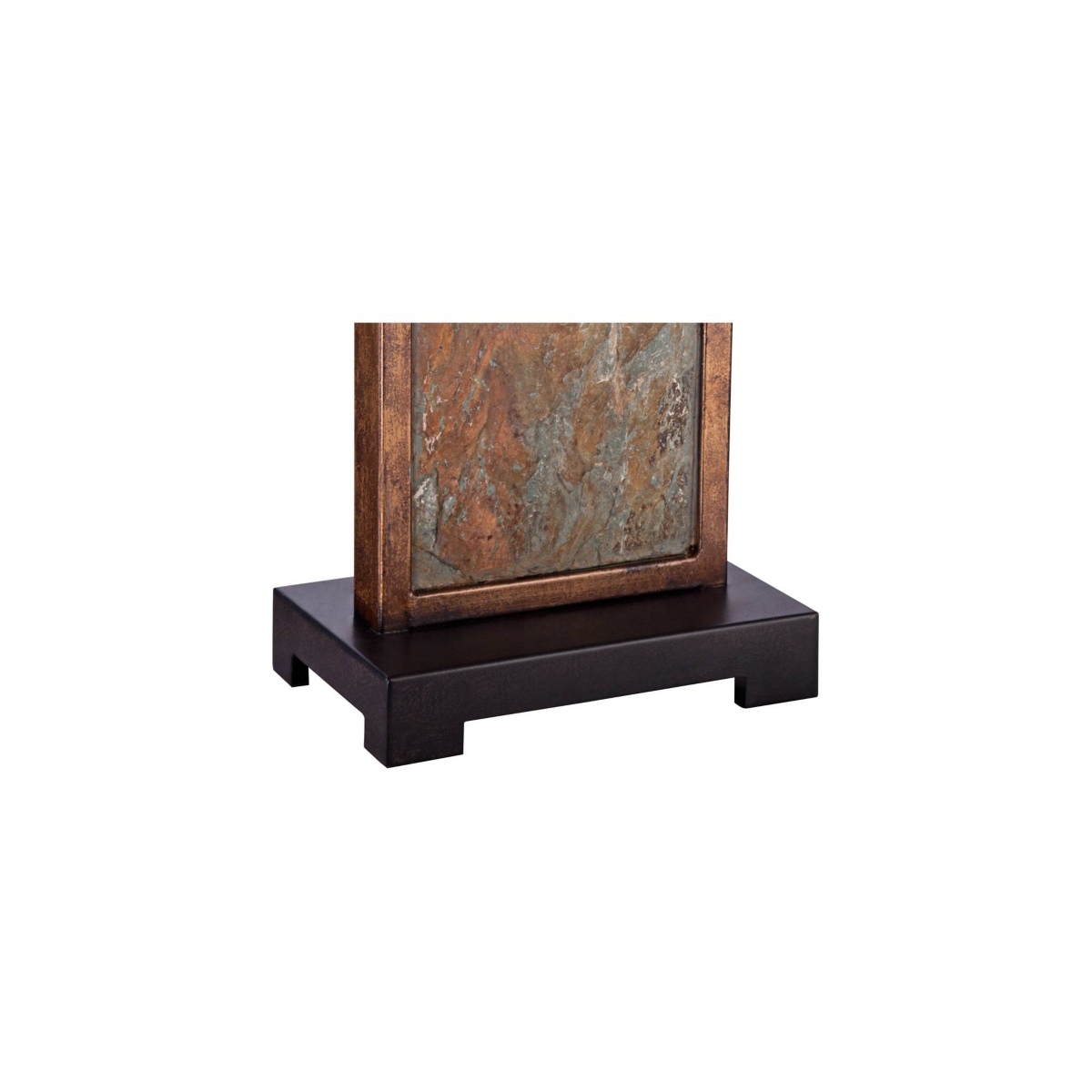 Yukon Industrial Rustic Table Lamp Tall Natural Slate Stone Beige Rectangular Box Shade for Bedroom Living Room House Bedside Nightstand Home Offi