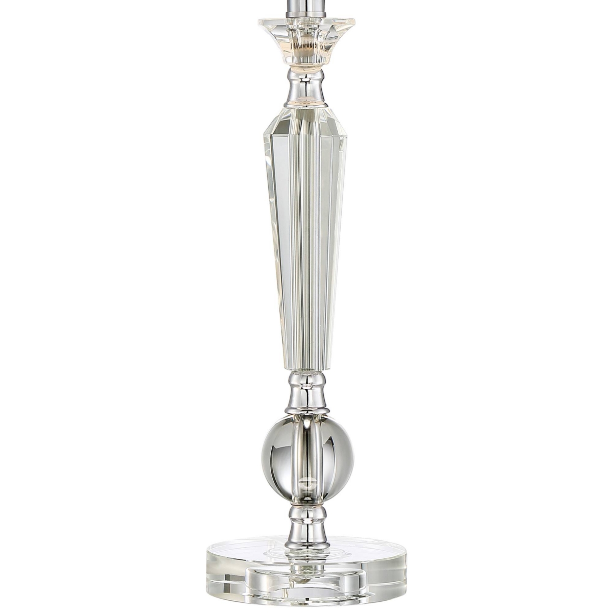 Jolie Traditional Art Deco Table Lamps High Set of 2 Crystal Candlestick Off White Drum Shade Decor for Living Room Bedroom House Bedside Nightsta