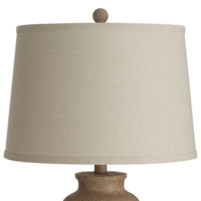 25 1/2" High Farmhouse Rustic Coastal Table Lamps Set of 2 Beige Oatmeal Shade Living Room Bedroom Bedside Nightstand