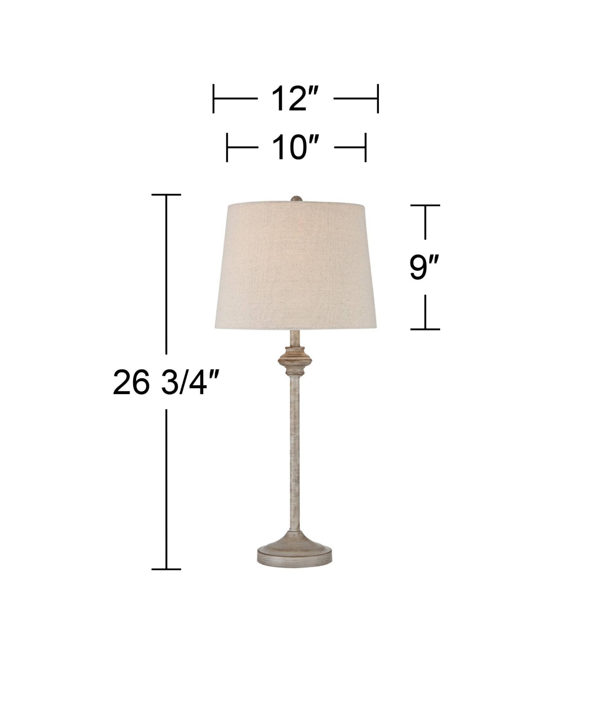 Lynn Country Cottage Rustic Buffet Table Lamps 26 3/4