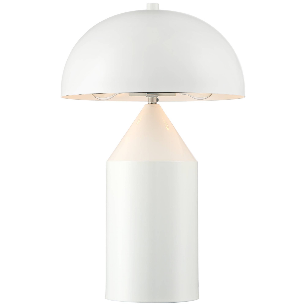 360 Lighting Felix Modern Cottage Accent Table Lamps Tall Set of 2Tapered Geometric Metal Mushroom Dome Shade for Bedroom Living Room House