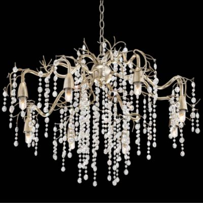 Branches Chandelier with Clear Crystal 8-Light Fixture for Dining Room, Kitchen Island or Entryway