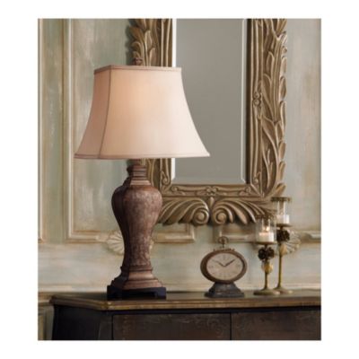 Edgar 29" Tall Curved Urn Traditional End Table Lamp Brown Bronze Finish Single Living Room Bedroom Bedside