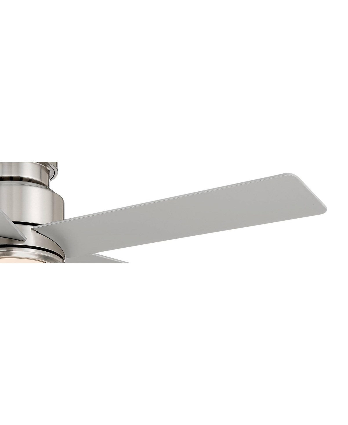 Grand Palm Modern Outdoor Hugger Ceiling Fan with Dimmable Led Light Remote Control Brushed Nickel White Opal Glass Damp Rated for Patio Exterior