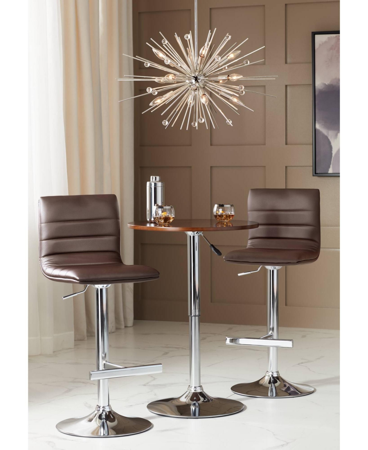 Janae Polished Nickel Sputnik Chandelier Lighting 29 1/2