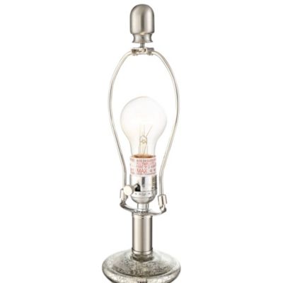 Albert Modern Table Lamp 24 3/4" High Mercury Glass Gourd Oatmeal Drum Shade for Bedroom Living Room Bedside Nightstand Office Kids House