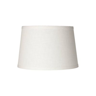 Set of 2 White Small Hardback Drum Lamp Shades 10" Top x 12" Bottom x 8" High (Spider) Replacement with Harp and Finial