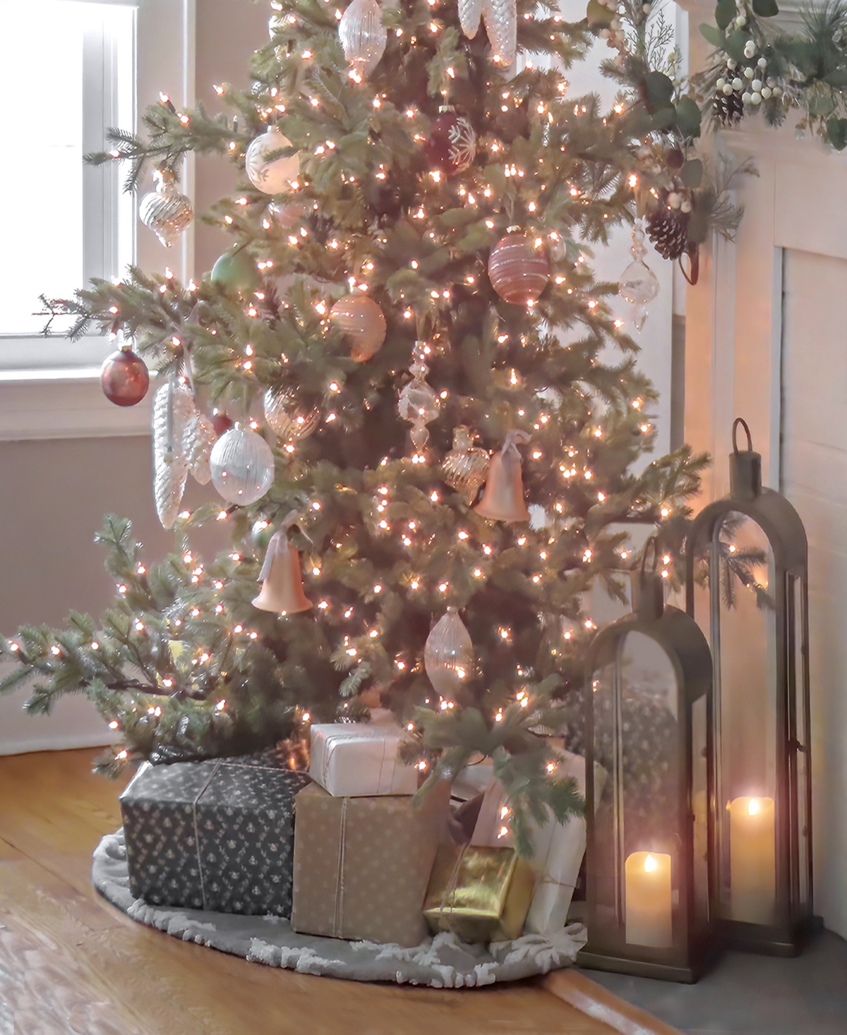 National Tree Company Hgtv Home Collection Antique Bronze Arched Lantern, Medium In Bronze