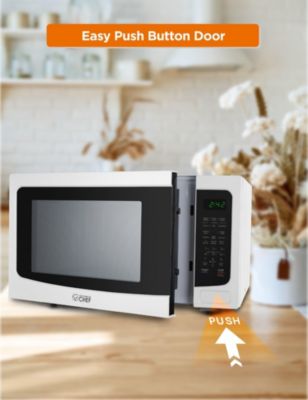 1.6 Cubic Foot Microwave with 10 Power Levels, Push Button Child Safety Lock