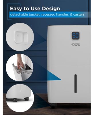 35 Pint Dehumidifier with Adjustable Humidistat, Portable, Home & Kitchen, Basement Use, 3000 Sq. Ft.