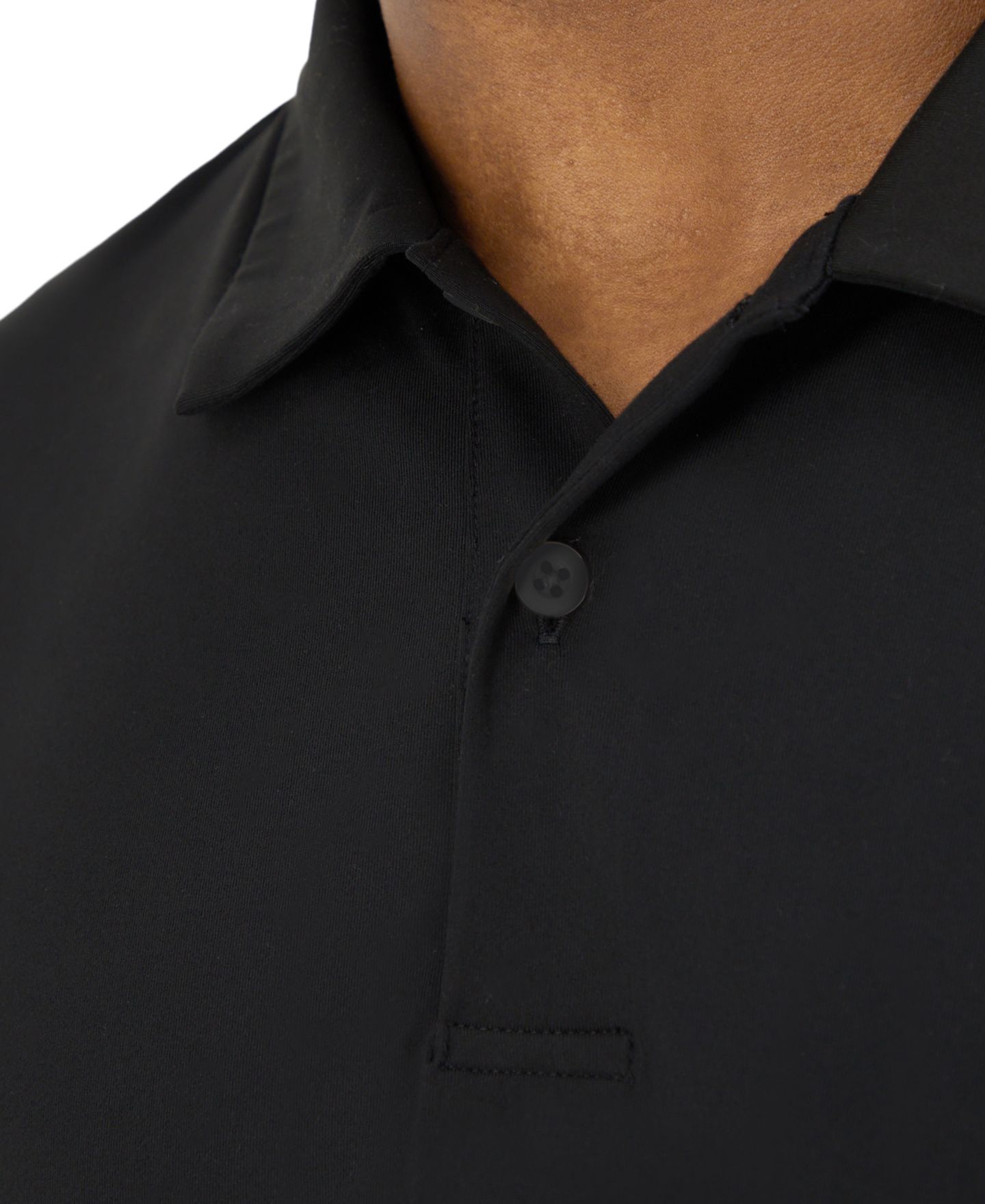 Мужское поло Hanes Moves Performance Short Sleeve Polo, цвет: Чёрный — фото 3