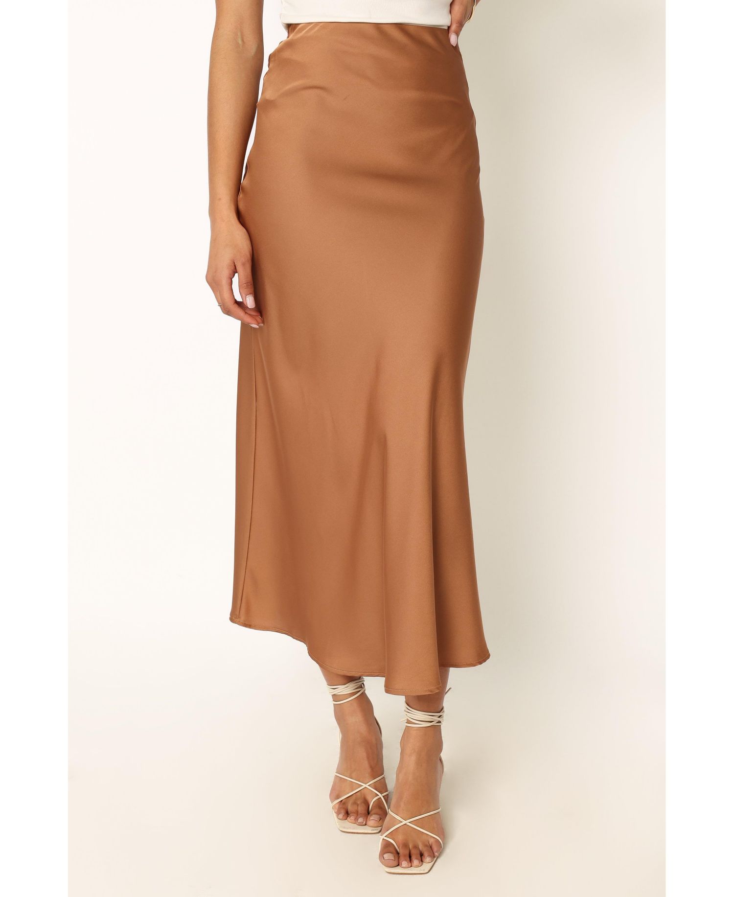 Women's Nellie Satin Midi Skirt