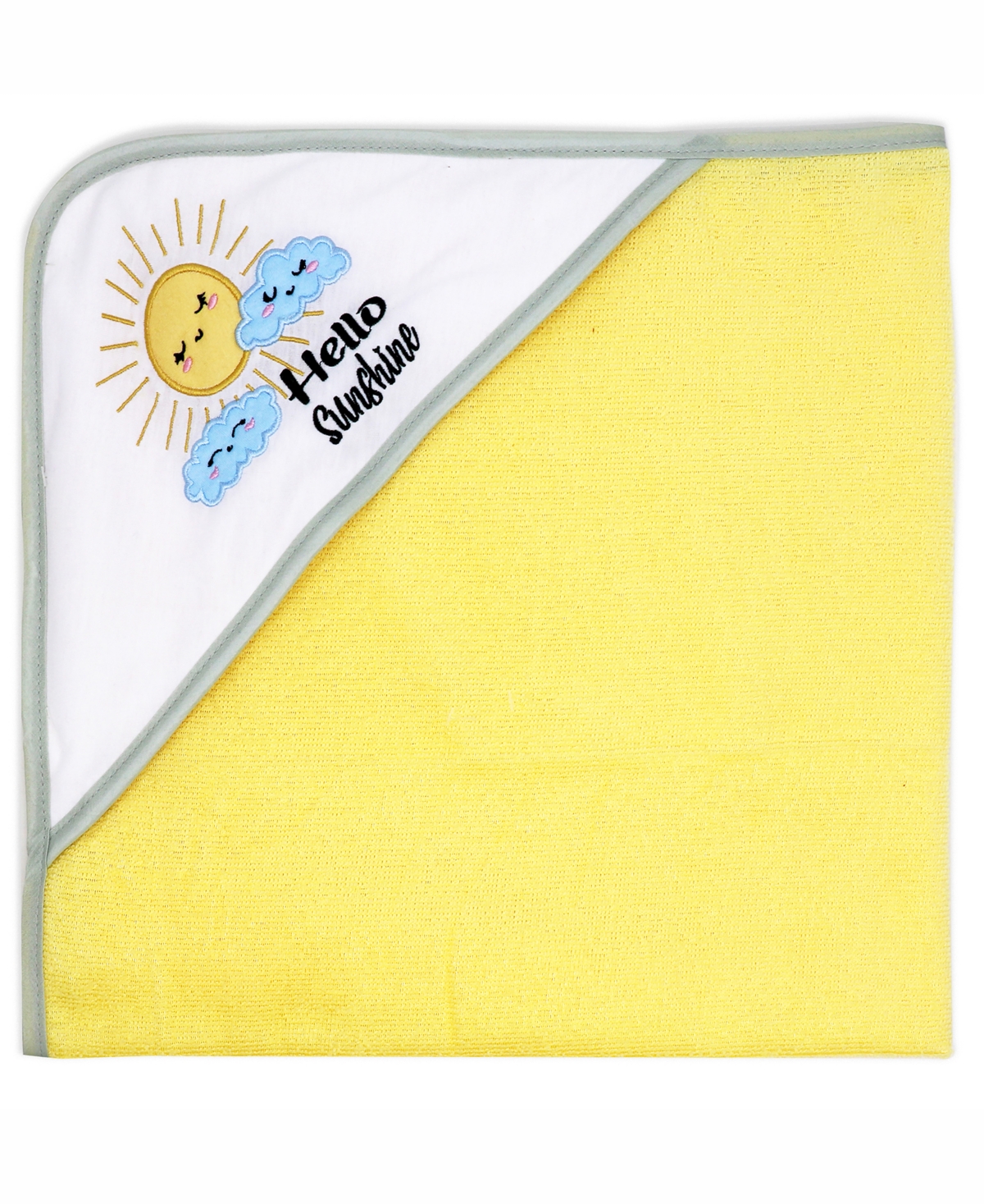 Buba Baby Boys and Girls 2 Pack Embroidered Hooded Bath Towel and Wash Cloth Set