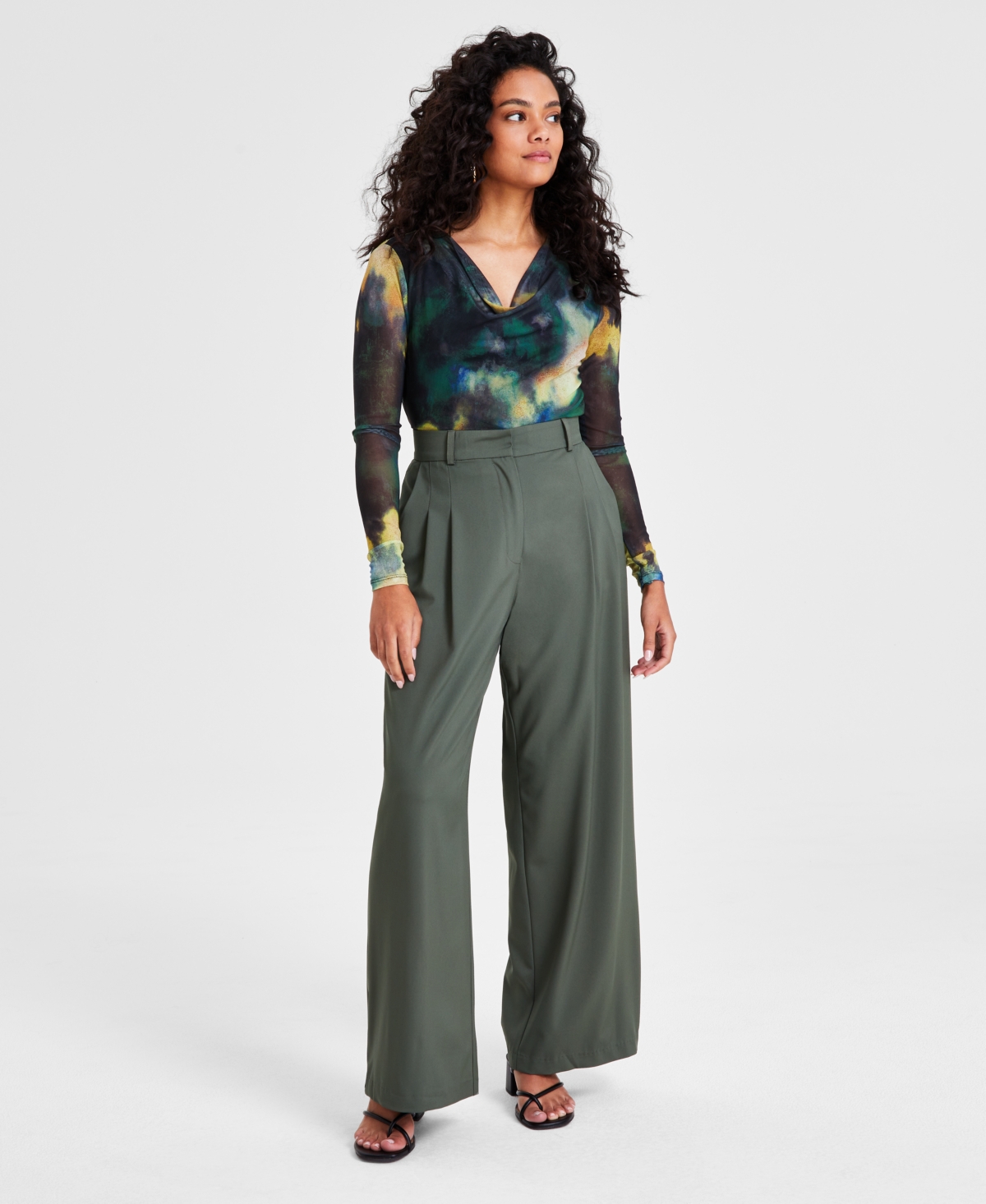 Petite Wide-Leg Pants, Created for Macy's - Cherry Pie