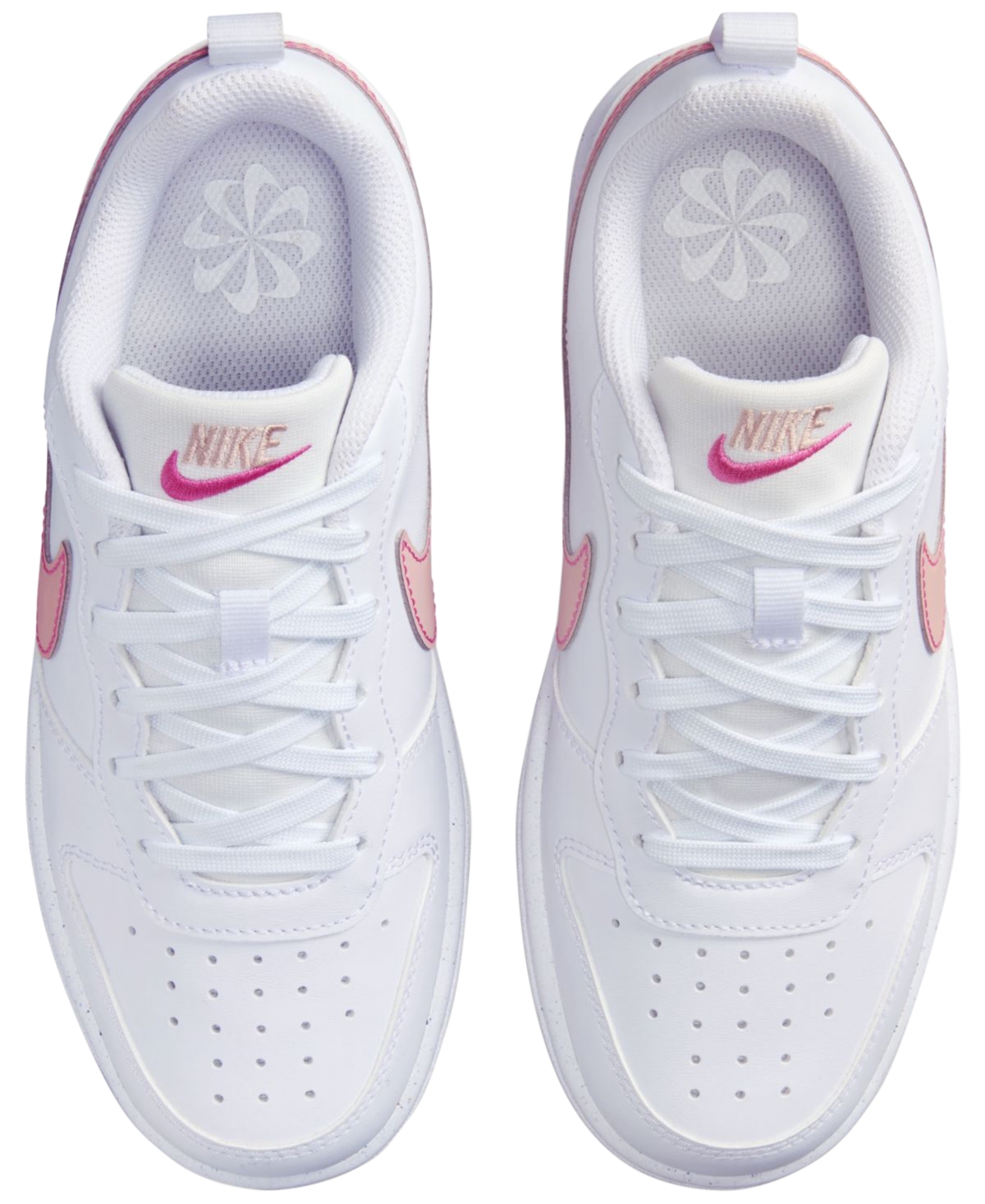 Nike Big Girls' Court Borough Low Recraft Casual Sneakers from Finish Line -Arctic Coral