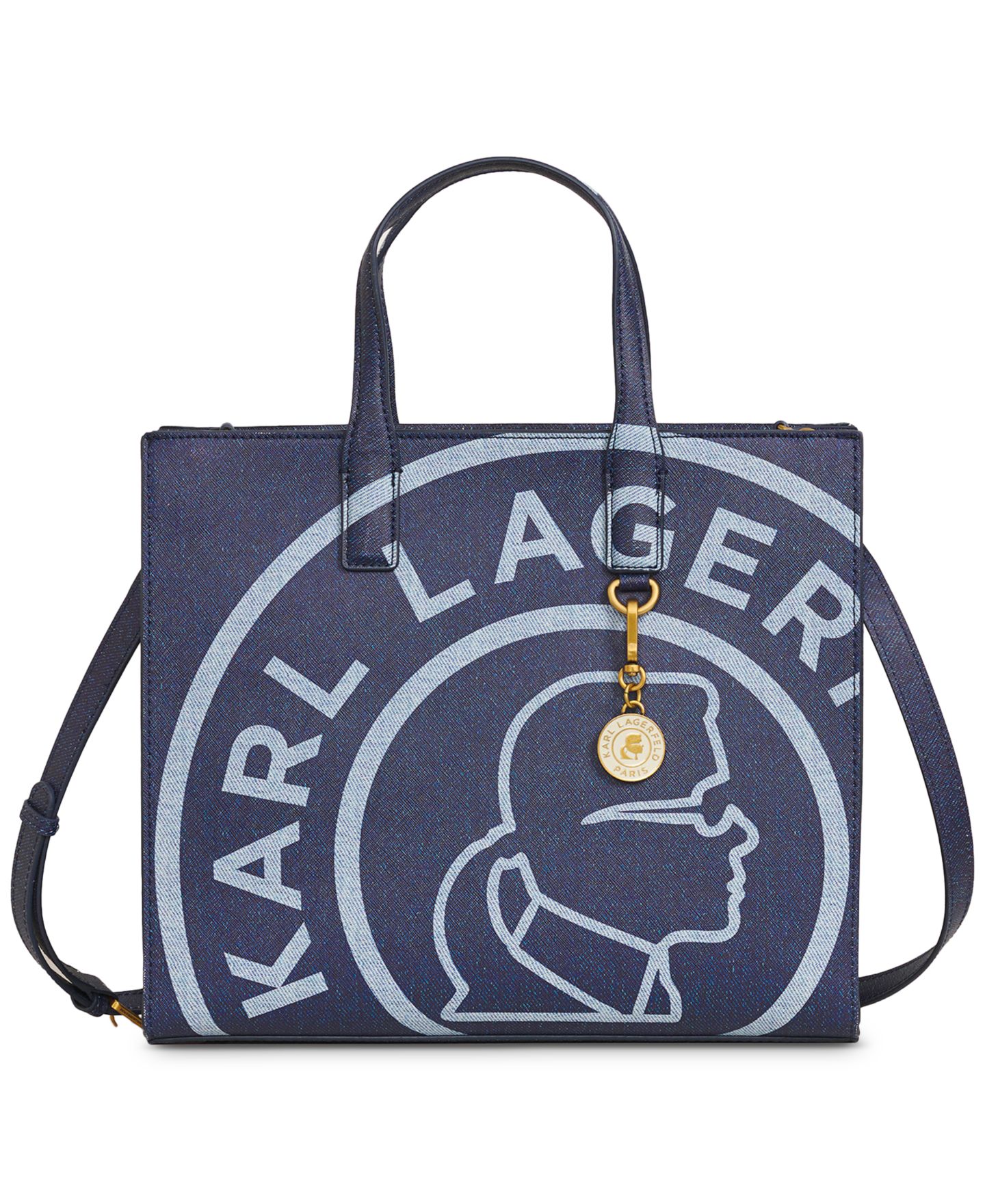 Женская сумка KARL LAGERFELD PARIS Nouveau Medium Tote, цвет: Джинсовый — фото 1