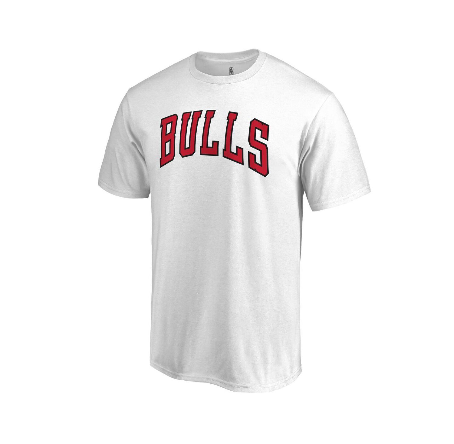 Men's White Chicago Bulls Primary Wordmark T-Shirt