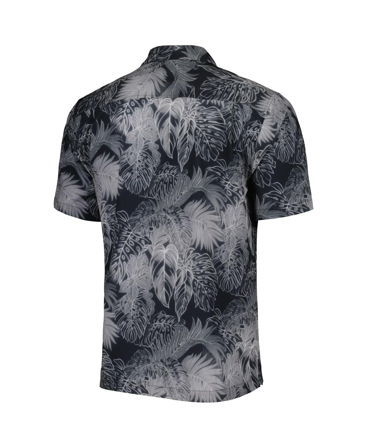 Tommy Bahama Men's Black Washington Commanders Coast Luminescent Fronds Camp Islandzone Button-up Shirt In Black