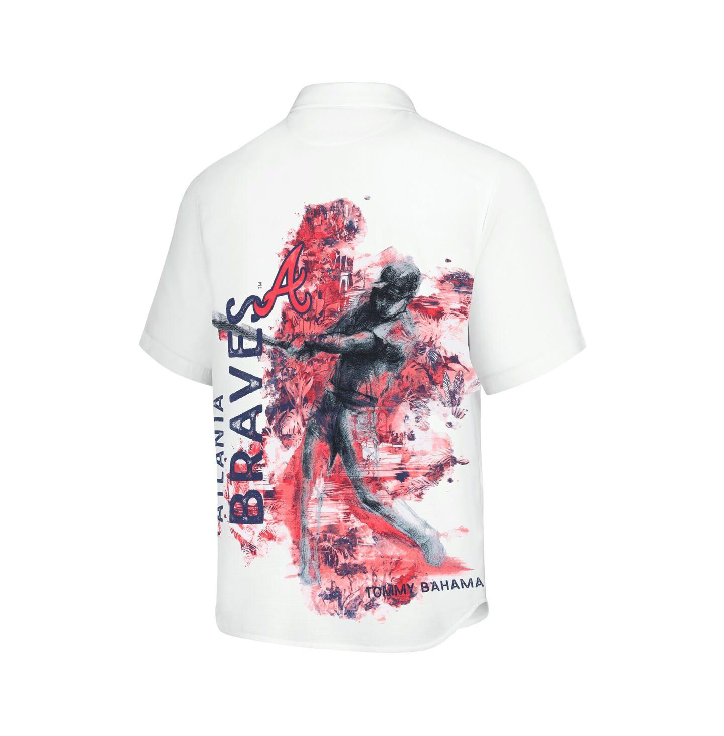 Мужская рубашка Tommy Bahama White Atlanta Braves Veracruz Ace Islanders Button-Up — фото 2
